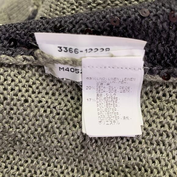 BRUNELLO CUCINELLI Size S Green Sage Linen Blend Knit Sleeveless Casual Top - Picture 8 of 10